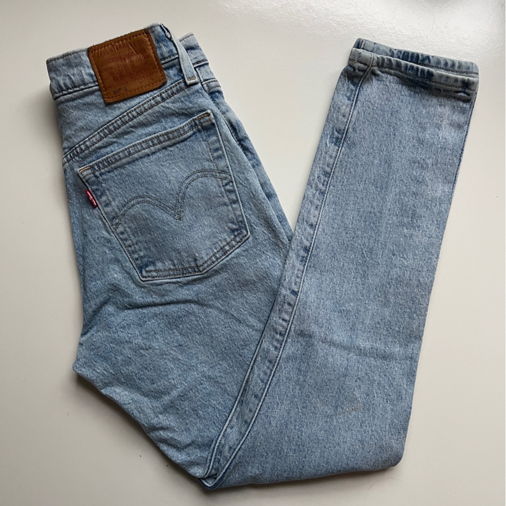 Levi's Light Blue 501 Skinny Jeans W24L28